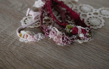 Load image into Gallery viewer, Berry Dainty Tie Backs with stretch ties
